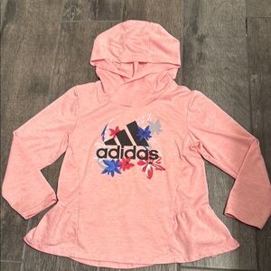 Adidas Girls Pink Top with Hood - size 4